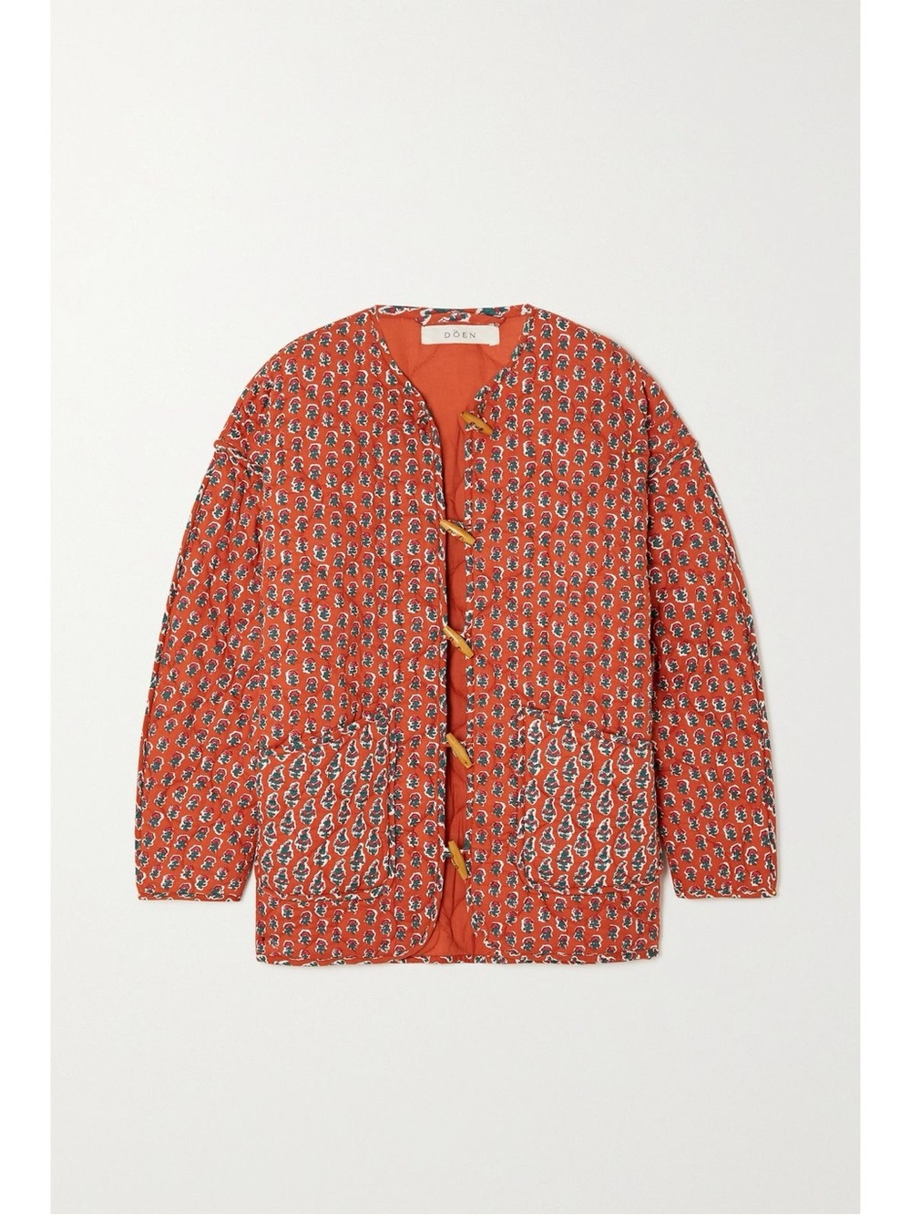 Doen Parker Jacket red floral size medium - Picture 1 of 4